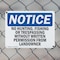 Signmission No Hunting Fishing Or Trespassing Without OSHA Notice Sign, Plastic, 10in W x 7in L, 2PK OS-2PACK-NS-P-710-L-14664 - alternate 8